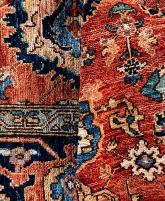 Adorn Hand Woven Rugs Serapi M0103 215 Rug Collection In Orange