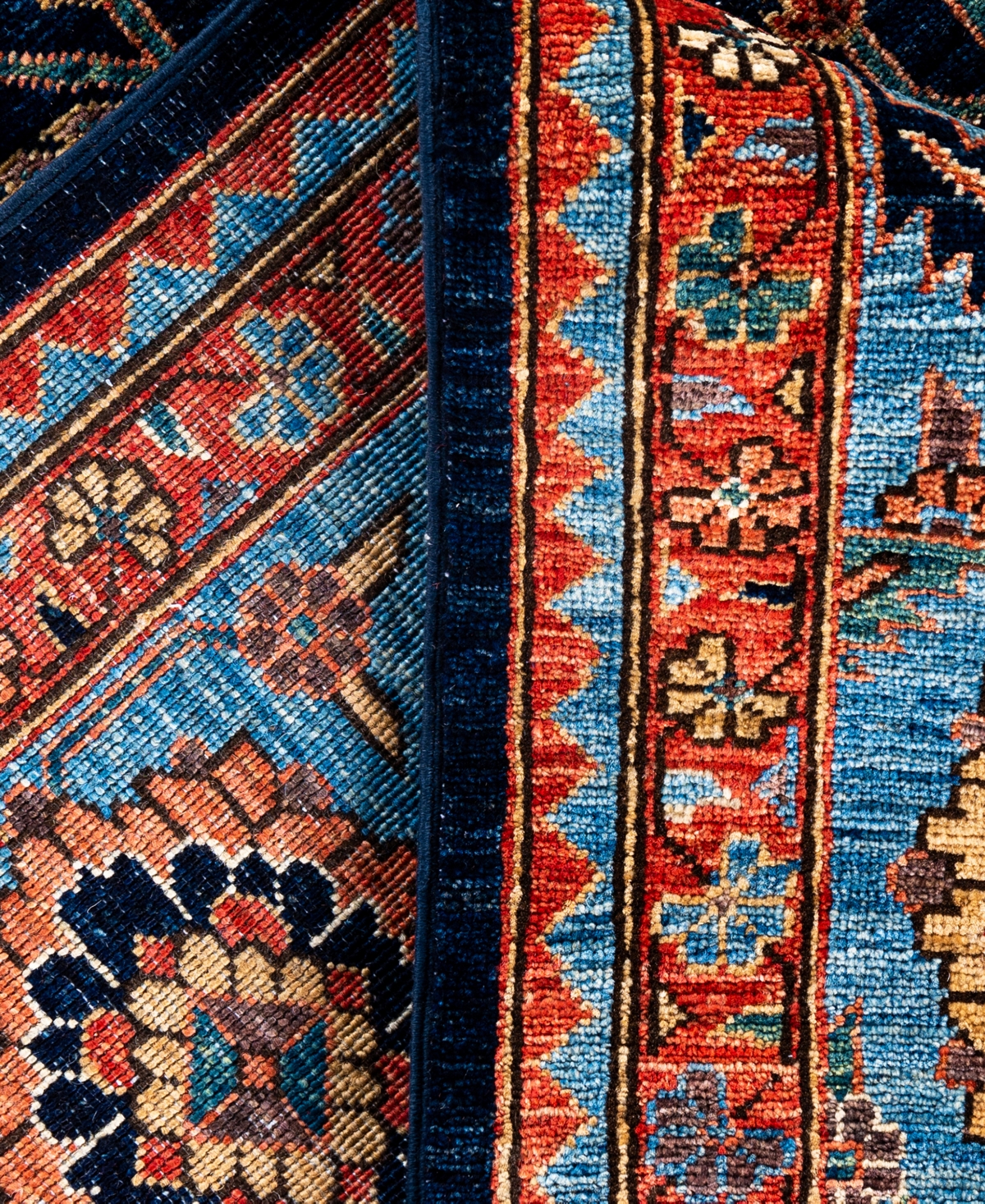Adorn Hand Woven Rugs Serapi M0103-217 8'3"x9'10" Area Rug In Blue