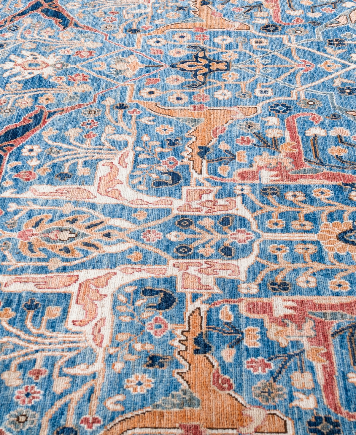 Adorn Hand Woven Rugs Serapi M0103-219 7'9"x9'9" Area Rug In Blue