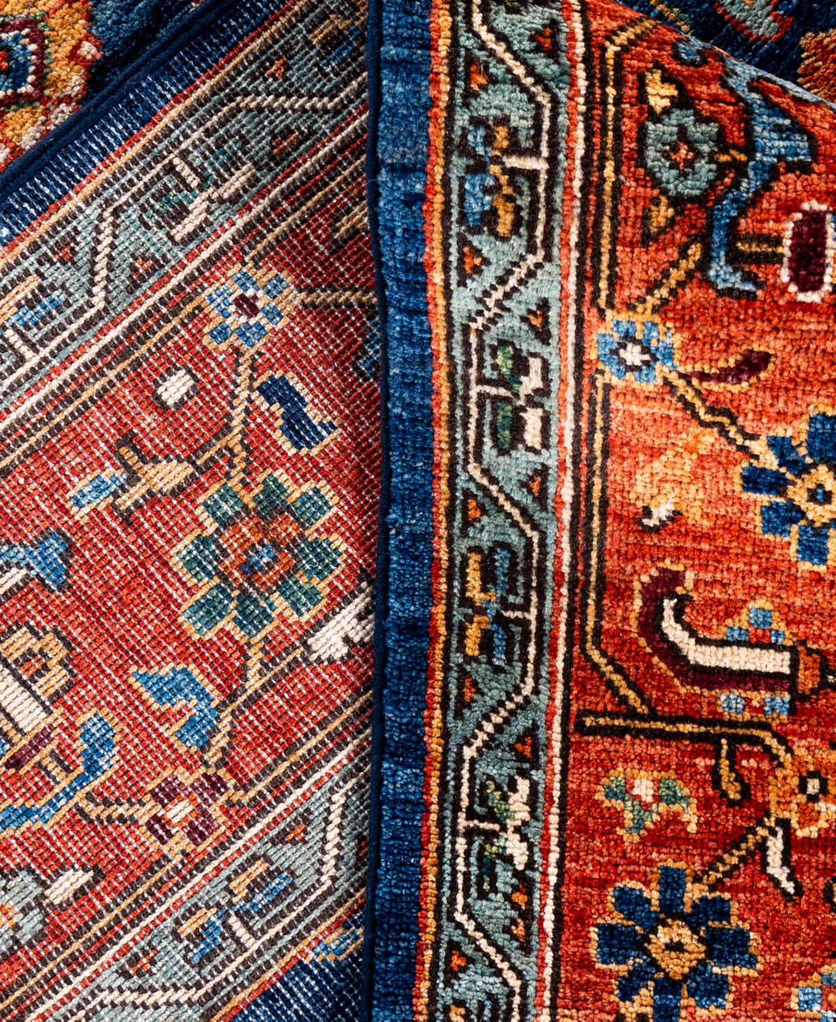 Adorn Hand Woven Rugs Serapi M0103-227 8'1"x10'1" Area Rug In Blue