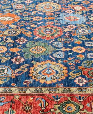 Adorn Hand Woven Rugs Serapi M0103 263 Rug Collection In Blue
