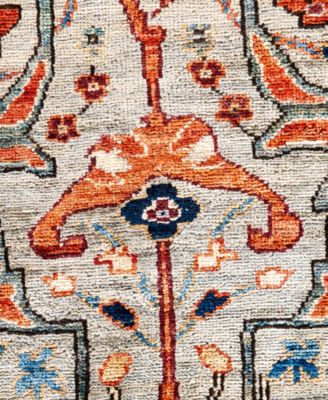 Adorn Hand Woven Rugs Serapi M0103 268 Rug Collection In Gray