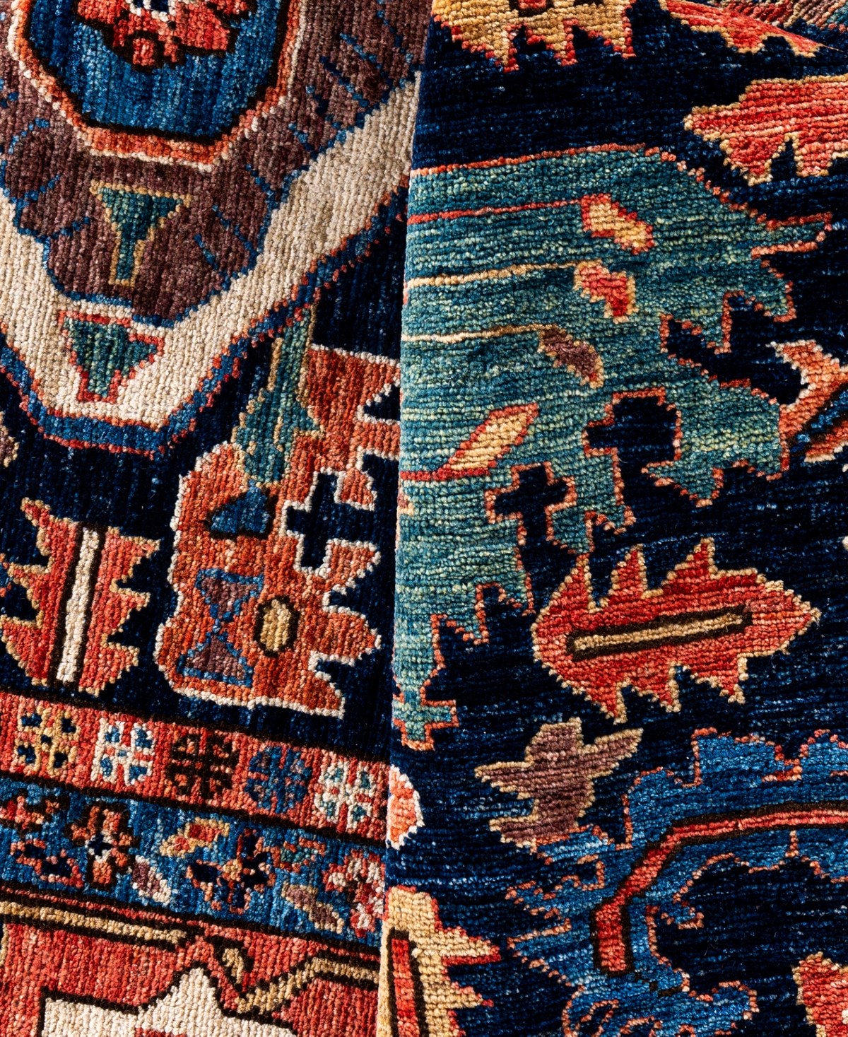 Adorn Hand Woven Rugs Serapi M0103-269 8'2"x9'11" Area Rug In Blue