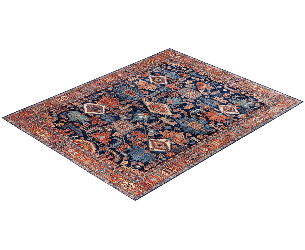 Adorn Hand Woven Rugs Serapi M0103-284 8'2"x10'2" Area Rug In Blue