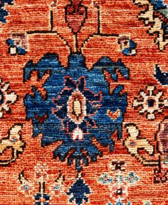 Adorn Hand Woven Rugs Serapi M0103 293 Rug Collection In Orange
