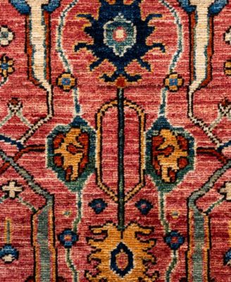 Adorn Hand Woven Rugs Serapi M0103 308 Rug Collection In Pink