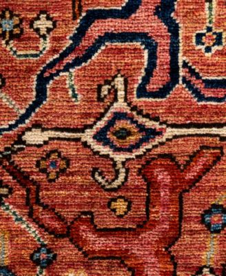 Adorn Hand Woven Rugs Serapi M0103 328 Rug Collection In Pink