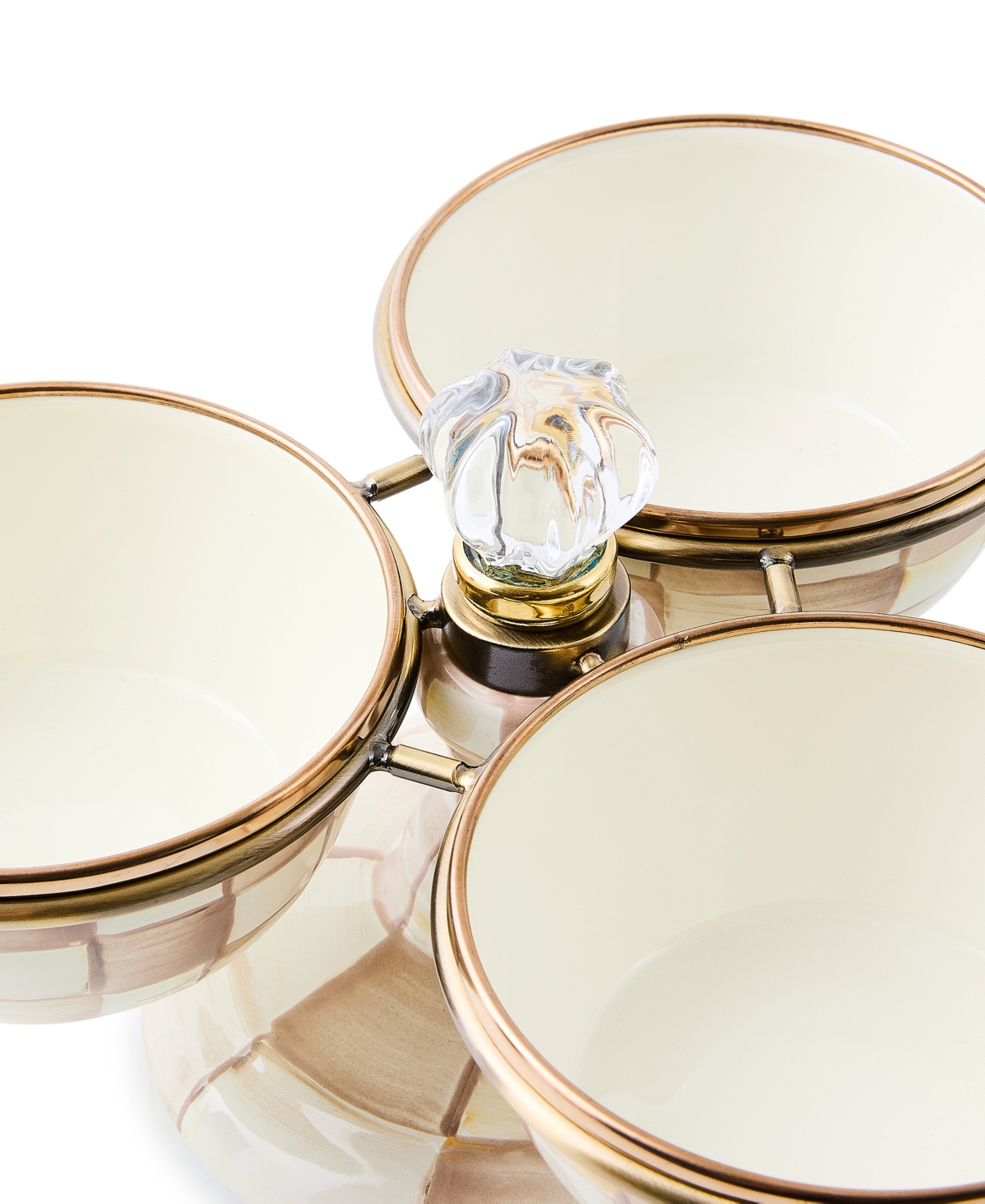 MacKenzie-Childs Mocha Check Triplicity