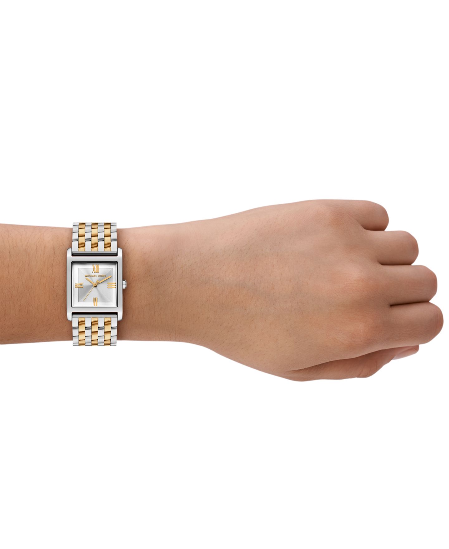 Женские часы Michael Kors Georgie Three-Hand Two-Tone Stainless Steel Watch, 27mm — фото 3