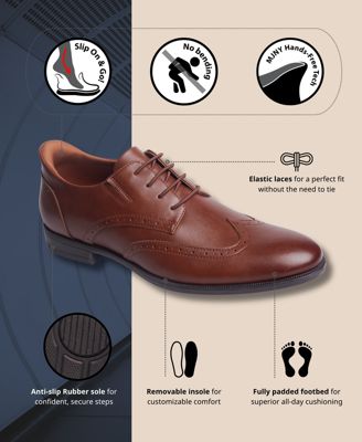 Howard Street Hands-Free Slip On Technology Wingtip Dress Oxfords