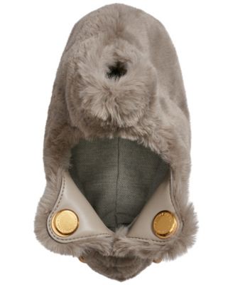 Lawrence Faux Fur Wristlet  with Chain Strap