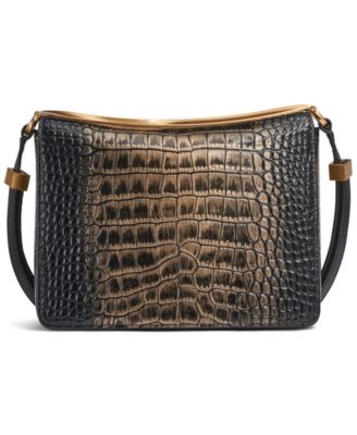 Jericho Metallic Croc Convertible Shoulder Bag