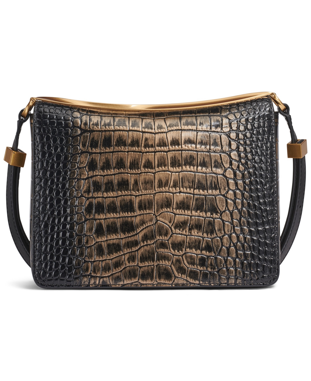 Donna Karan Jericho Metallic Croc Convertible Shoulder Bag
