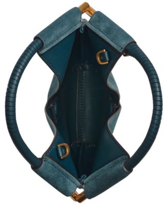 Suede Micro Crossbody Bag with Charm Hangoff