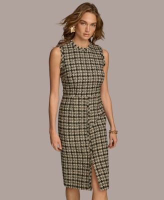 Women's Tweed Sleeveless Dress