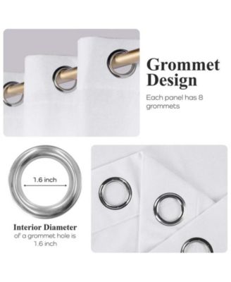 Noor Chenille Semi-Blackout Machine Washable Curtains, Set of 2 Panels, 52"x63"