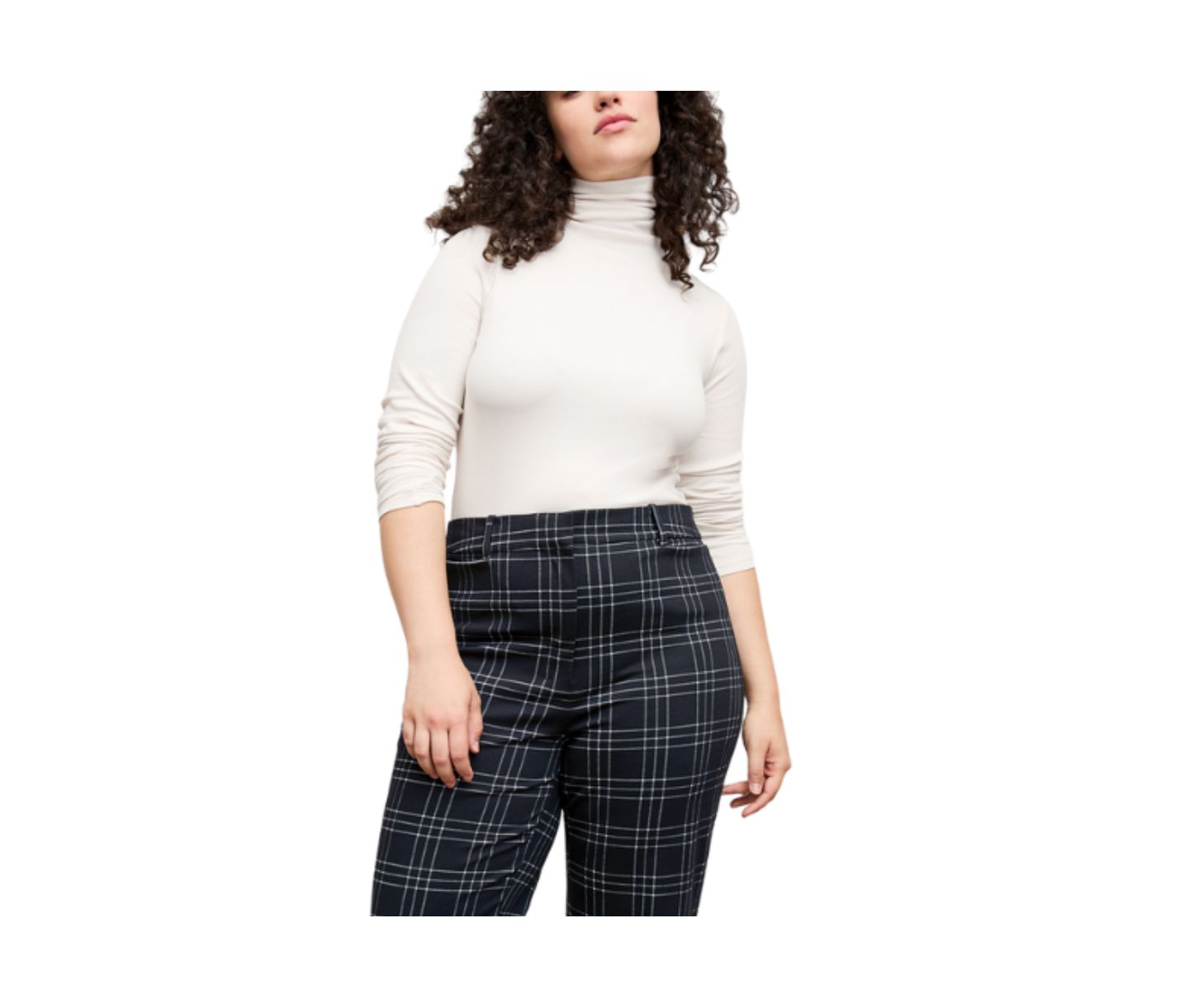 Женский топ M.M.LaFleur Axam Layering Turtleneck - Ribbed Pima Cotton, цвет: Слоновая кость — фото 1