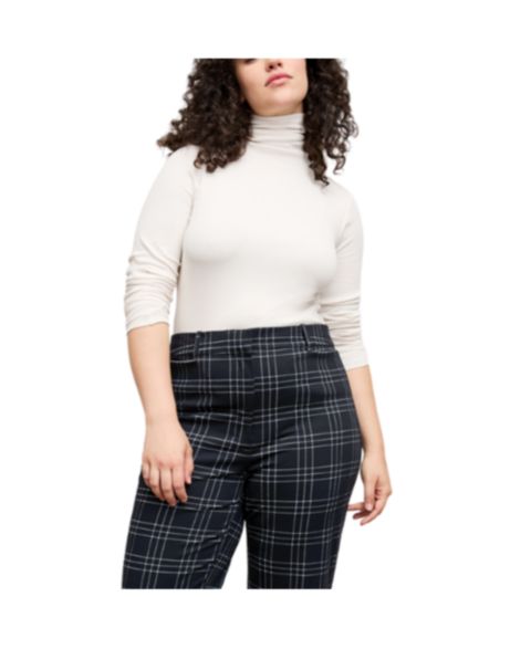 Женский топ M.M.LaFleur Axam Layering Turtleneck - Ribbed Pima Cotton, цвет: Слоновая кость