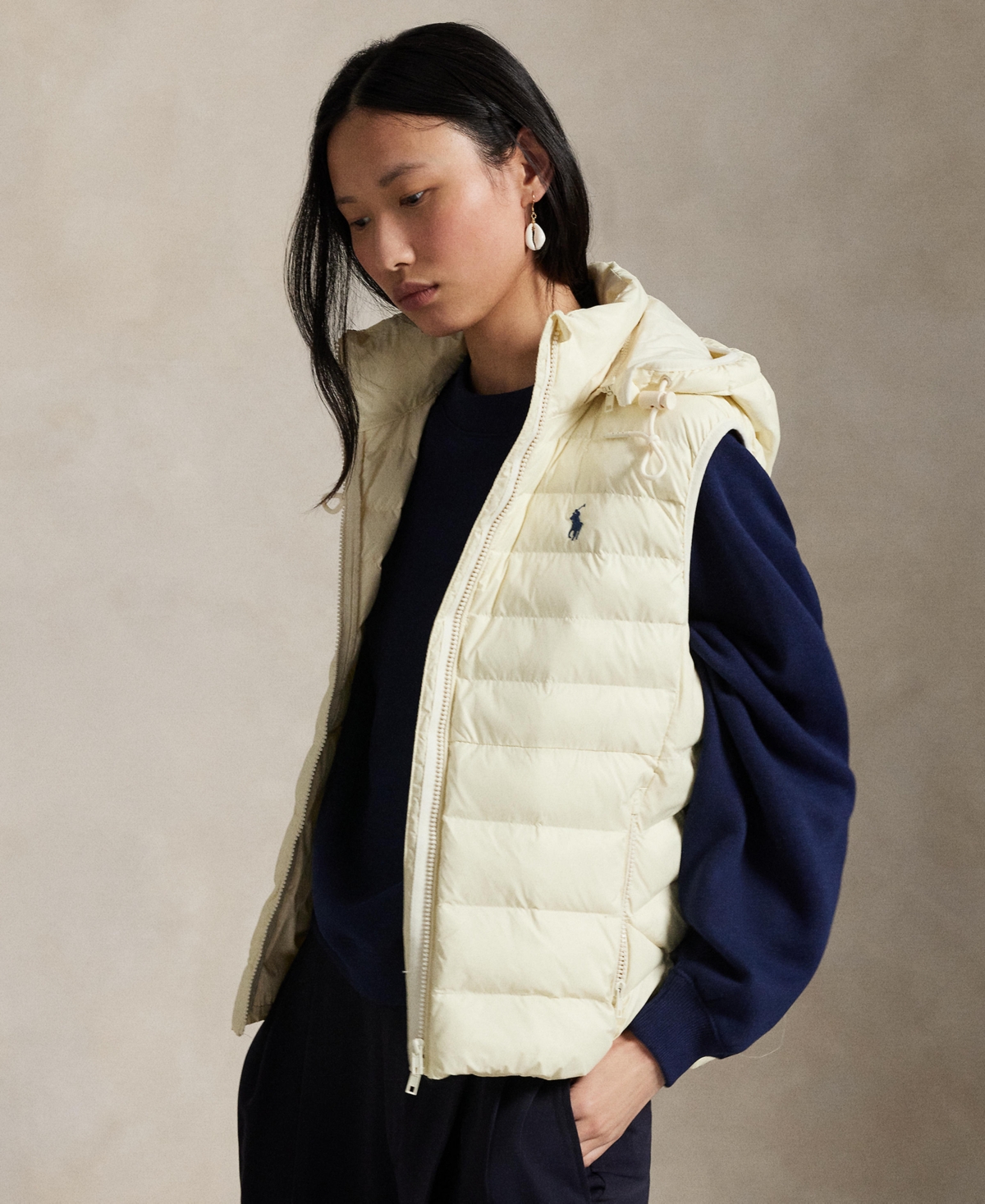 Polo Ralph Lauren Women's Sleeveless Quilted Vest In Neutral