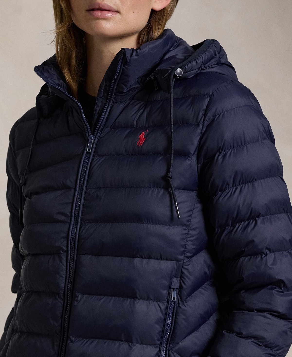 Polo Ralph Lauren Women's Water-resistant Packable Hooded Jacket In Blue