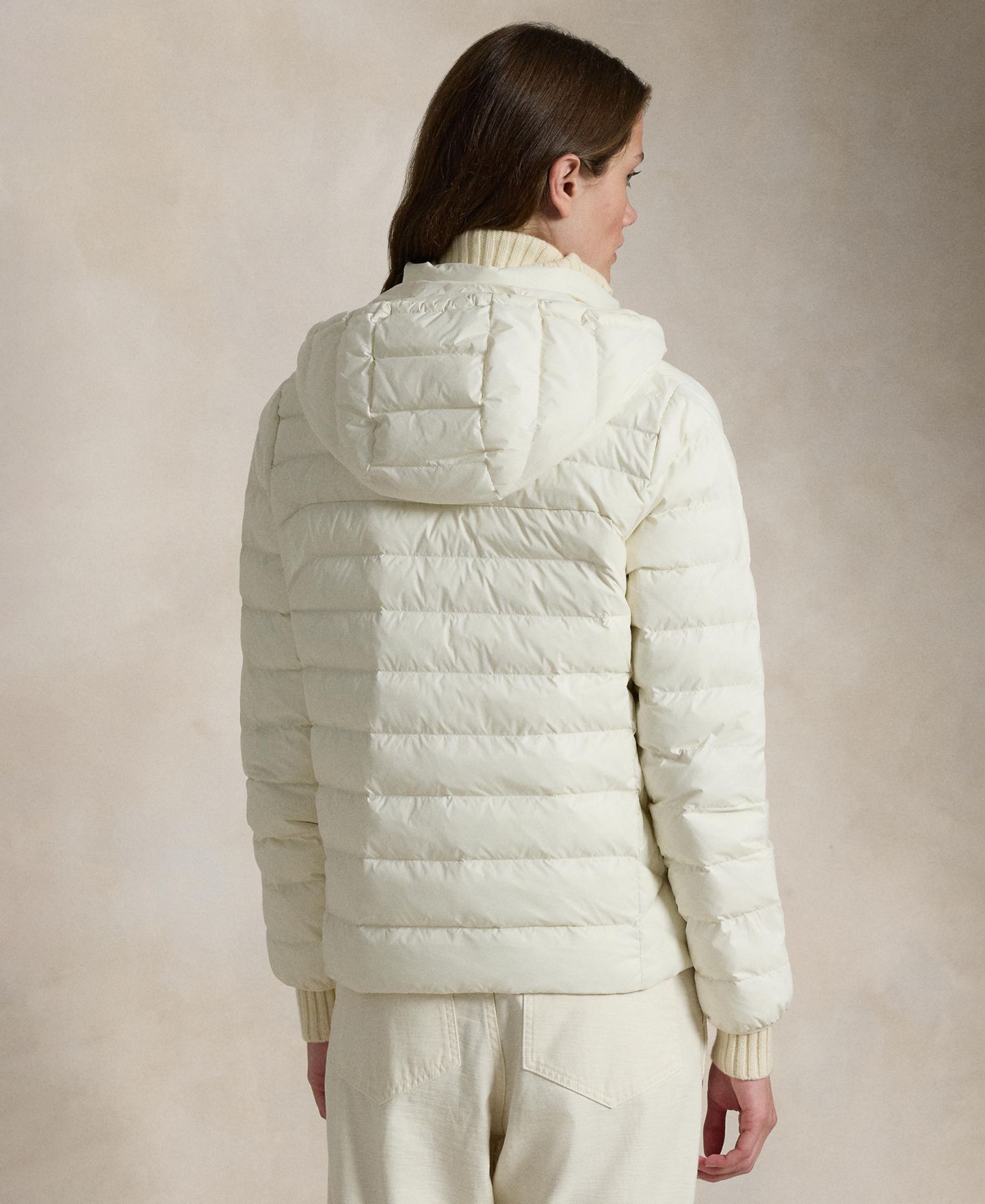 Женская куртка Polo Ralph Lauren Water-Resistant Packable Hooded, цвет: Кремовый — фото 5