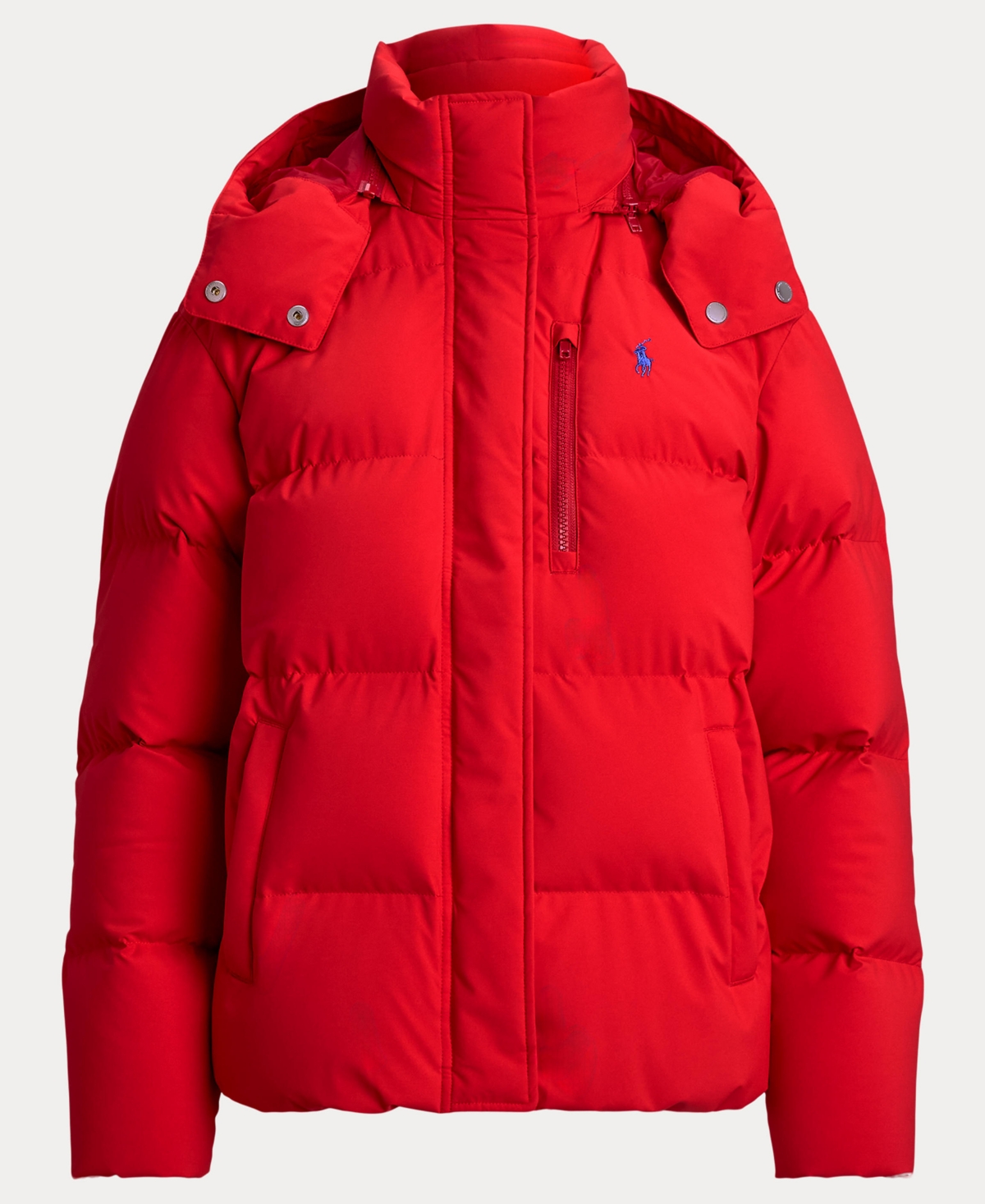 Polo Ralph Lauren Women's Quilted Hooded Down Jacket In Red