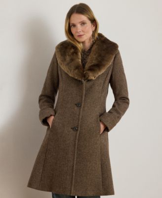 Lauren Ralph Lauren - Women's Faux-Fur-Collar Coat