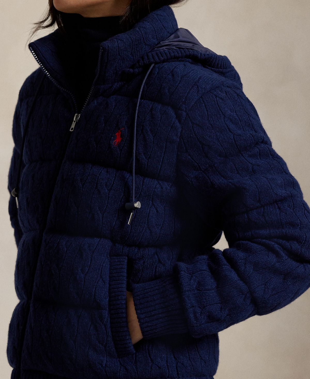 Polo Ralph Lauren Women's Hooded Quilt Jacket In Blue