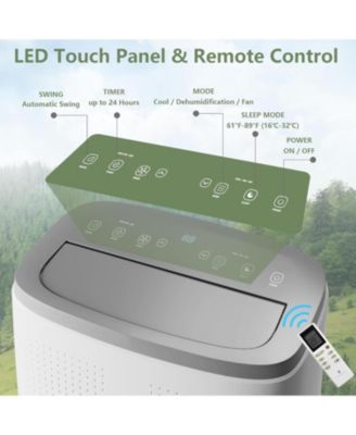 14,000 BTU Portable AC - 3-in-1 Cooling Unit with Fan & Dehumidifier for Rooms up to 750 Sq. Ft, Includes Remote, 24H Timer