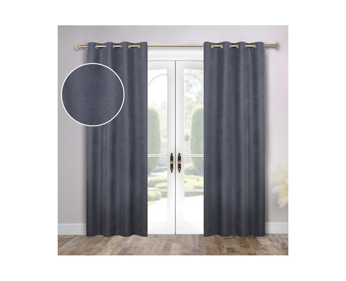 Superior Neal 100% Blackout Solid Machine Washable Curtains, Set of 2 Panels