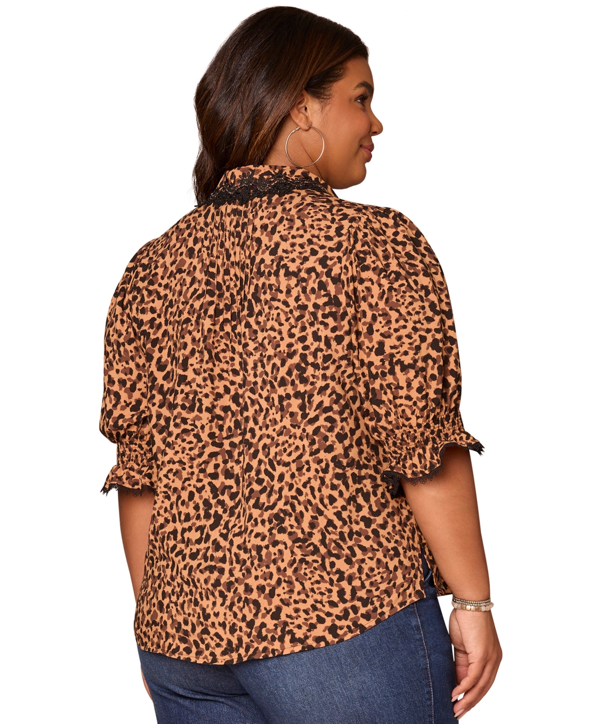 Democracy Plus Below Elbow Lantern Sleeve Shirt