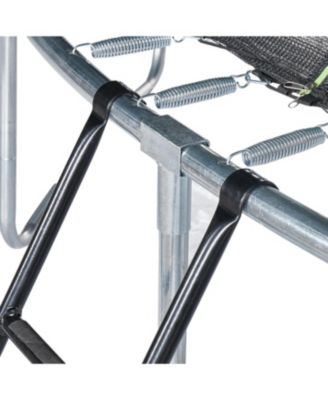 12' Round Trampoline with Safety Enclosure & Ladder Included – Black/Lime Green