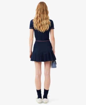 Women's Pleated Mini Logo Short Skirt
