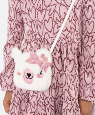 Girls' 2T-6X Heart Dress and Purse, 2-Piece Set