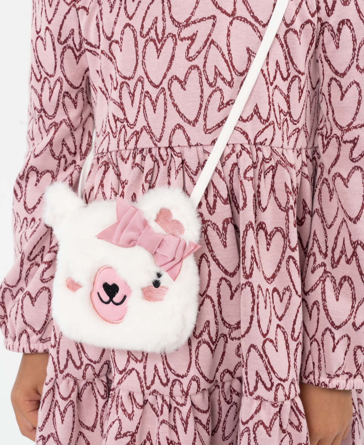 Rare Editions Girls 2-Piece Heart Dress and Purse Set