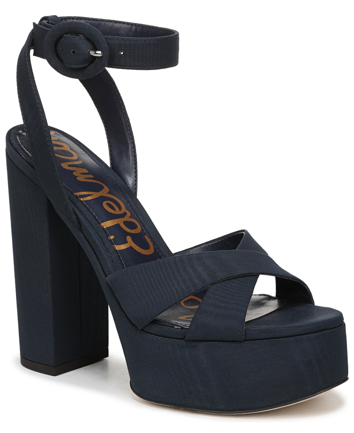 Sam Edelman Savannah Ankle Strap Platform Sandal In Blue