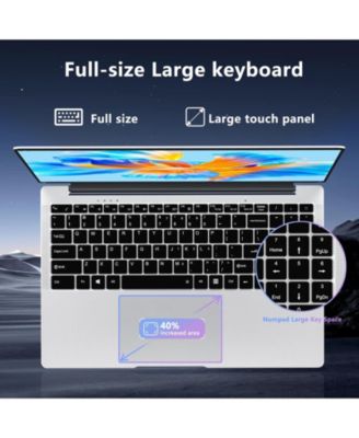 15.6 inch Laptop, Laptops with Celeron N4000, 8GB LPDDR4 256GB SSD, IPS FHD 1920x1080, WiFi+BT4.2+Mini HDMI+TF Card Slot, Traditional Laptop Computer