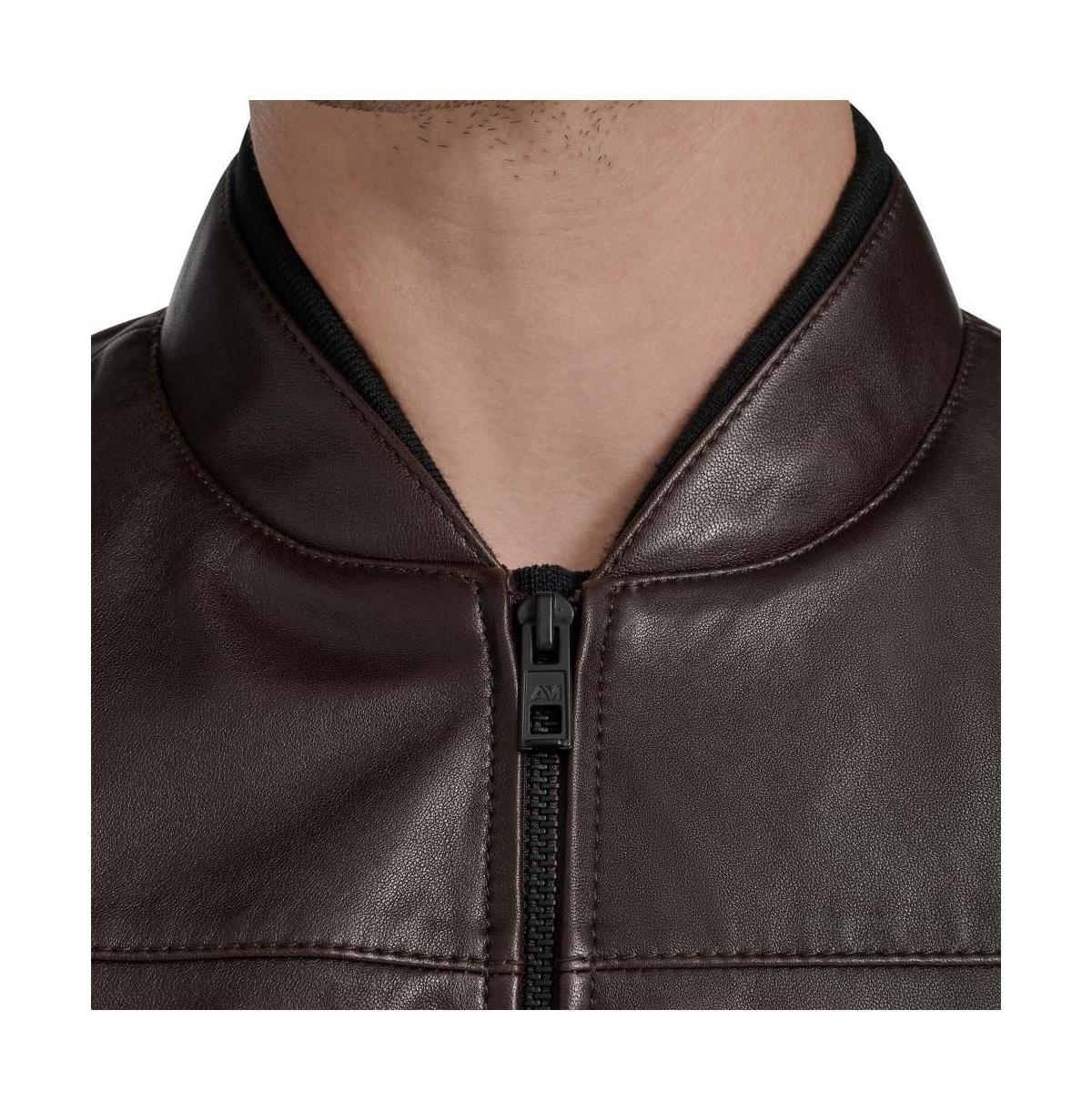 Andrew Marc Black Label Men's Weston Leather Jacket In Brown