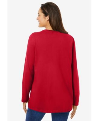 Plus Size Perfect Long-Sleeve Crewneck Tee