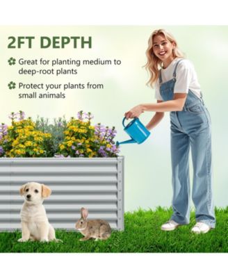 Raised Garden Bed Large Metal Planter Box Kit for Vegetable Herb 6' x 3' x 2'