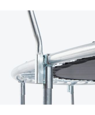 14' Round Trampoline with Safety Enclosure & Ladder Included – Black/Lime Green