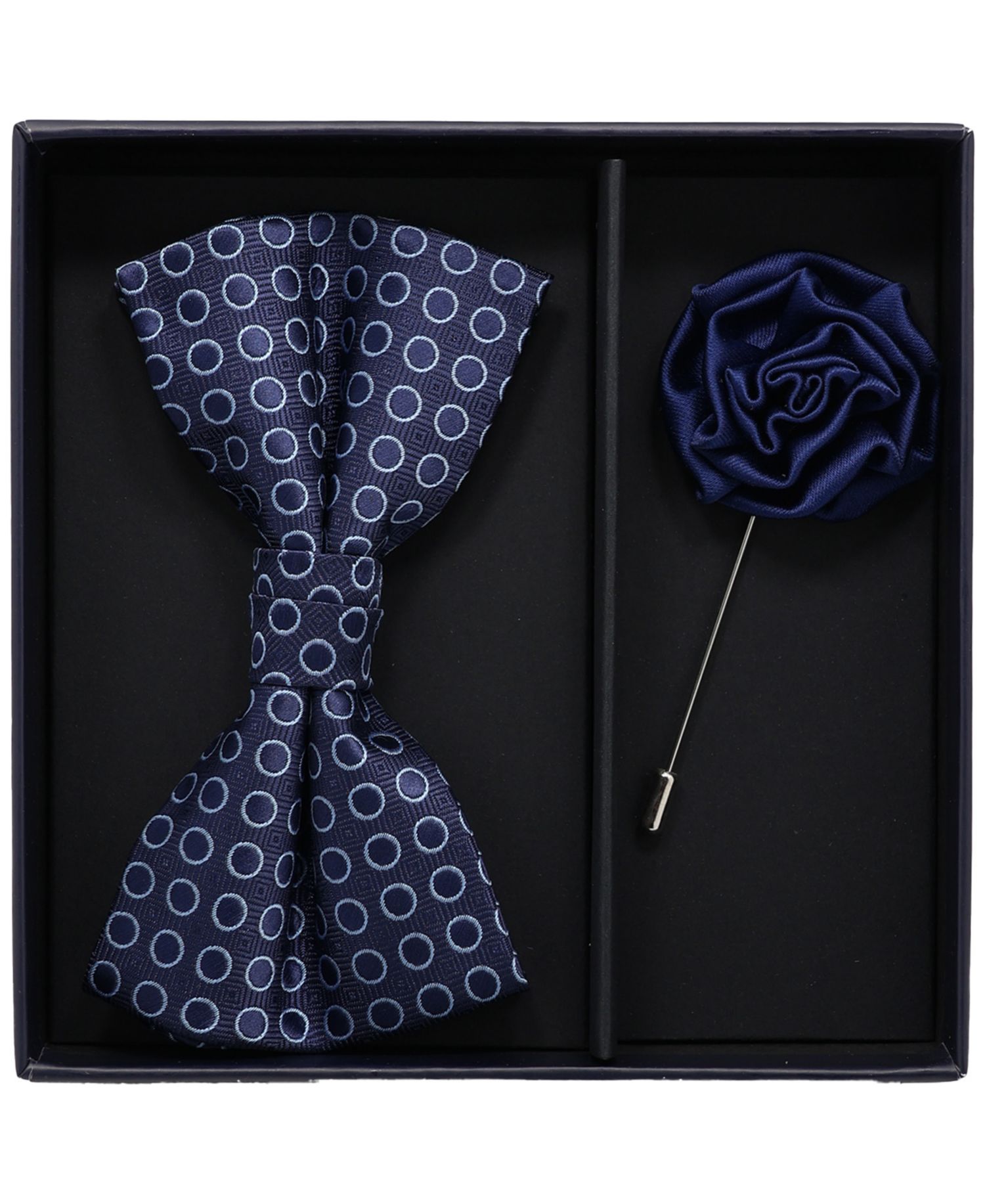 Men's 2-Piece Bow Tie and Lapel Pin Box Set