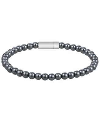 Sphere Beads Stainless Steel Black Onyx Bracelet