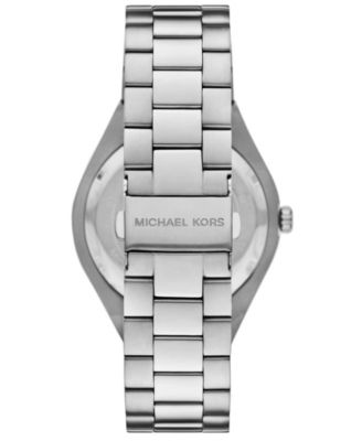 Men's Lennox Three-Hand Silver-Tone Stainless Steel Watch, 43mm