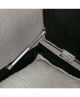 50" Bed End Bench with Ottoman and Storage,