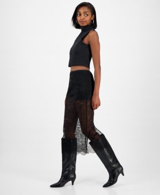 Women's Sheer Lace Midi Skirt, Macy's Exclusive