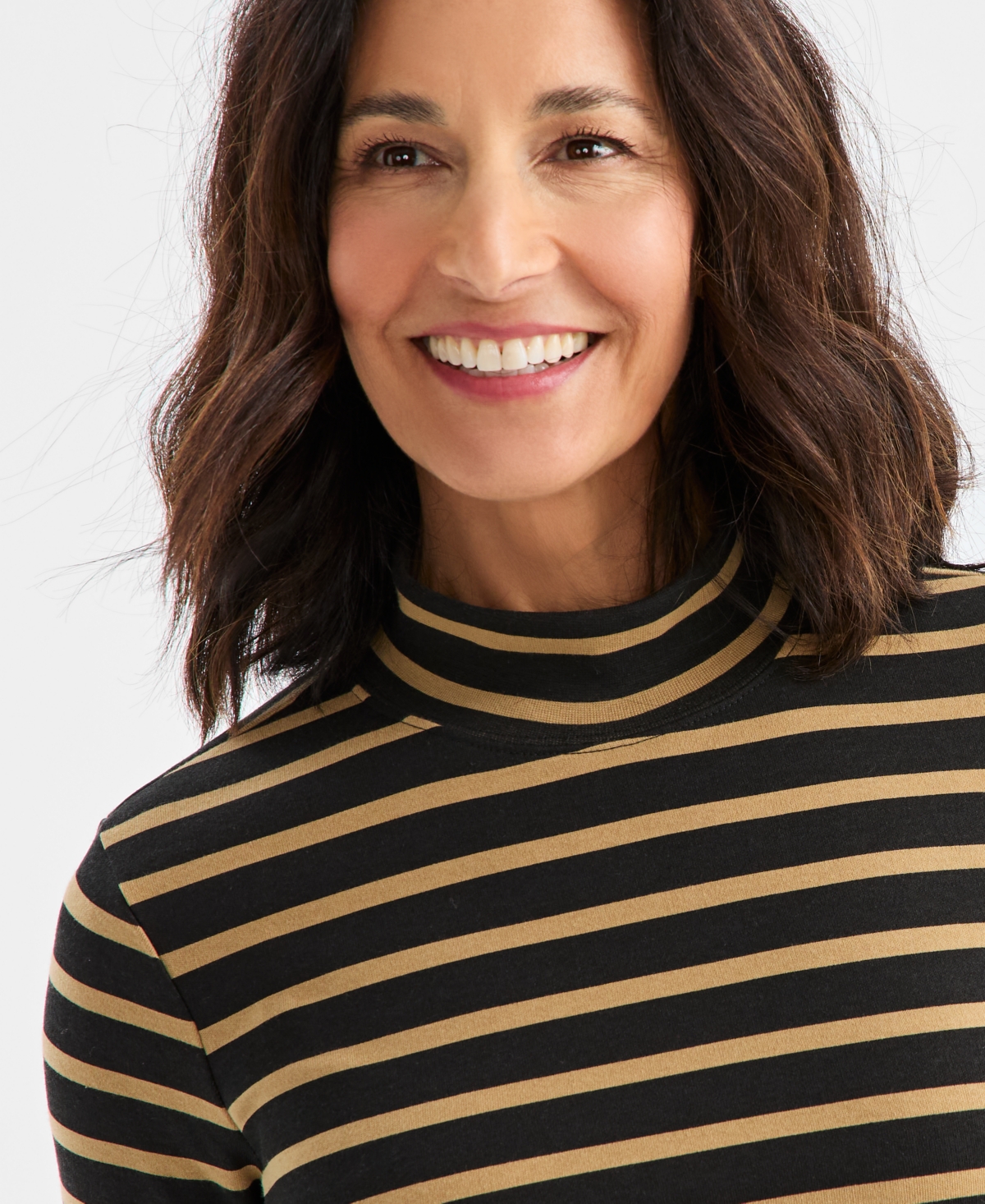 Style & Co Women's Printed Mock-Neck Knit Top, Macy's Exclusive