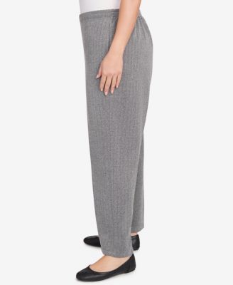 Plus Size Jet Setter Herringbone Knit Medium Length Pants