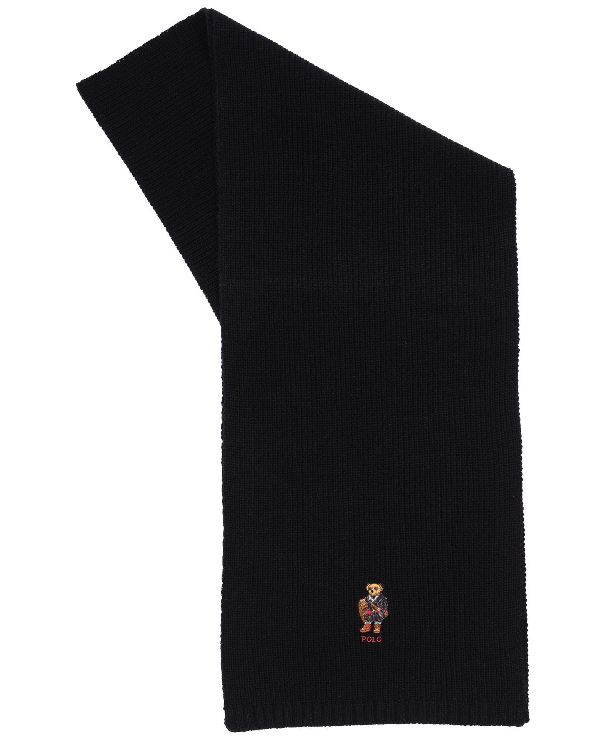 Мужской праздничный шарф с медведем