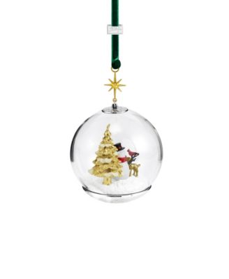 Snowman and Forest Friends Snow Globe Ornament